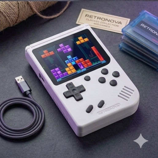 Console Rétro Portable - Édition 500 Jeux Classiques